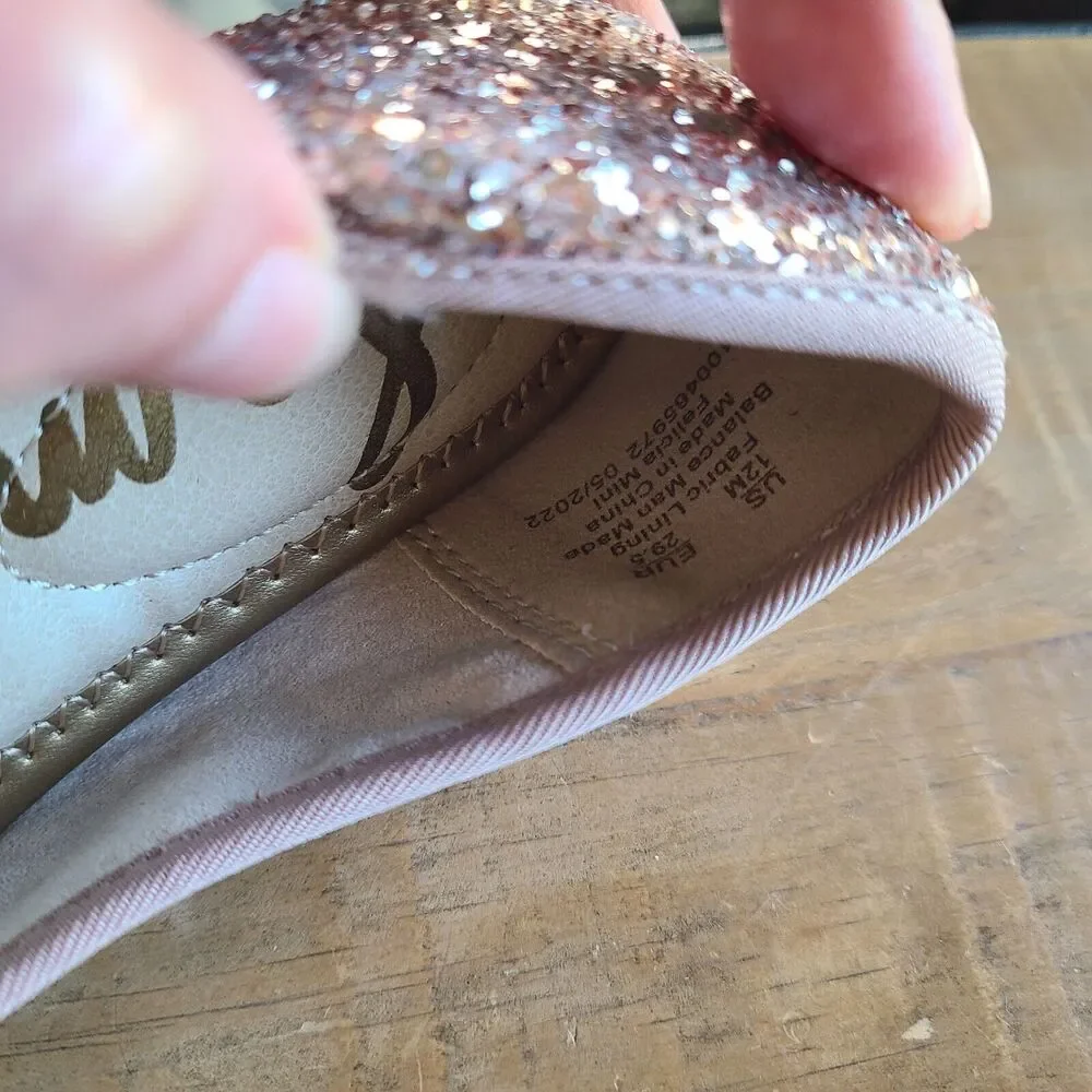 Sam Edelman Girl Kids‎ Ballet Flat Shoes Felicia Mini Champagne Glitter Size 12M